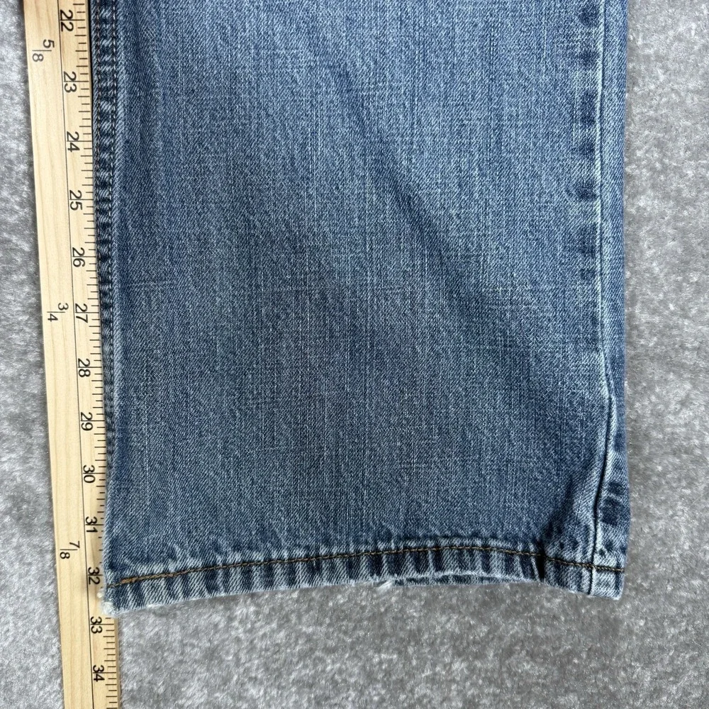 Levi's 527 Men's 36x32 (Fits 35x33) Blue Denim Low Boot Cut Distressed Y2K‎